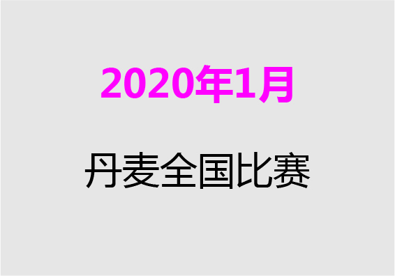 【2020年1月】丹麥全國比賽